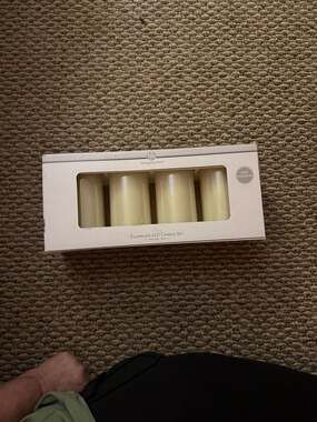 Huntington Home 4 Piece Ivory Unscented Flameless LED Candle Set